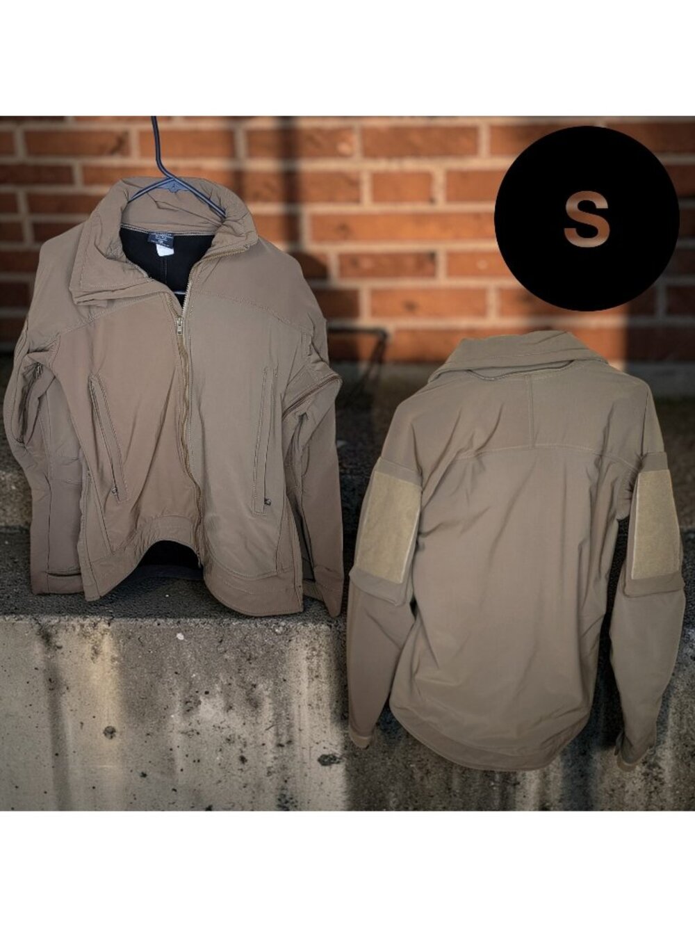 Beyond Clothing Jacket Mens Small Brown CLS-PCU Softshell USA Tactical